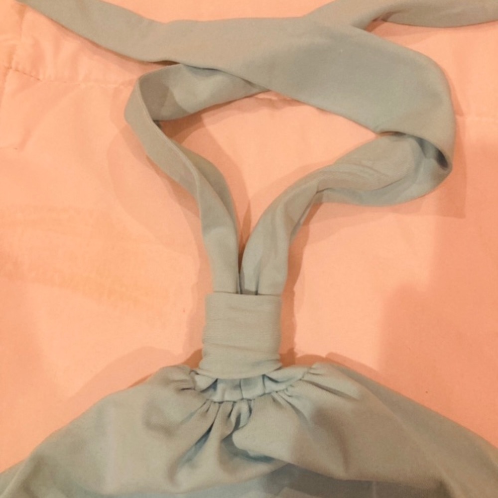 Express light aqua halter top